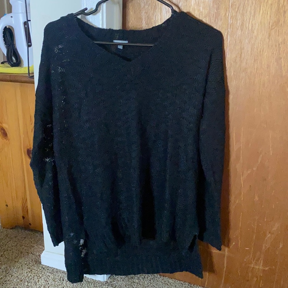 black sweater